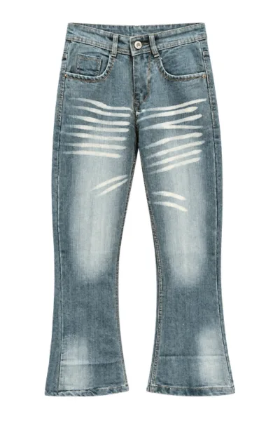 Blue Axis Fade Slim Bootcut Jeans