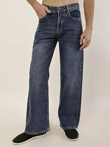 Classic Wide Leg Denim Jeans