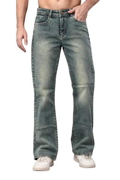 Vintage Grey Green Denim
