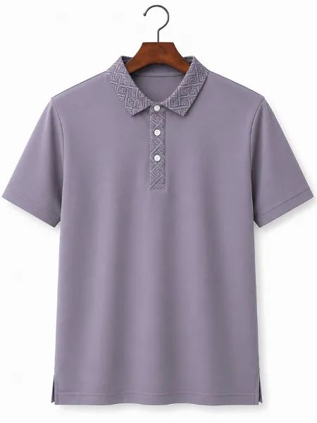 Executive Print Collar Polo