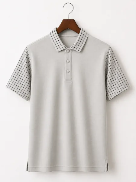 Signature Pinstripe Polo T-Shirt
