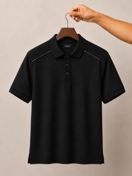 ZAKH Rib Accent Polo T-Shirt