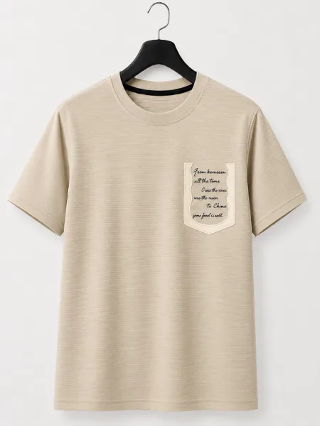 Graphic Pocket Casual T-Shirt