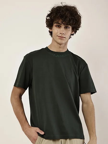 Dark Green Printed T-Shirt