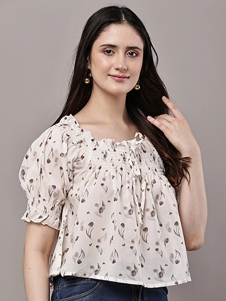 Smocked Peasant Top