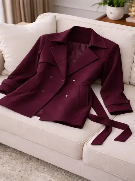 Lapel Collar Midi Overcoat