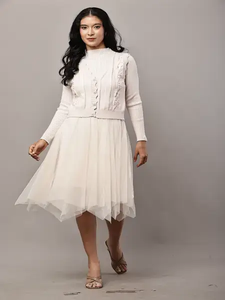 Ivory Fairy Mesh Dress