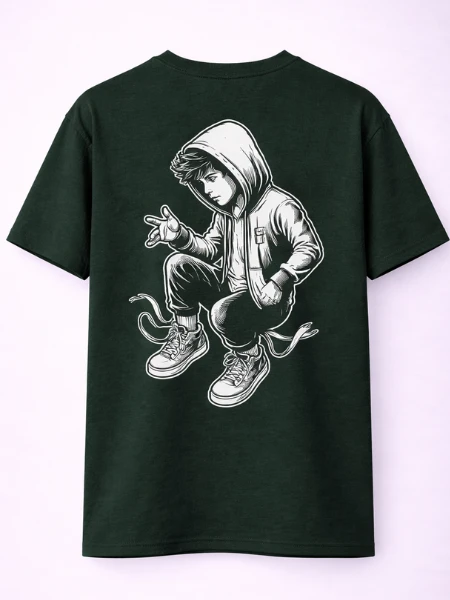 Green Dirtylane Hip Hop style T-shirt