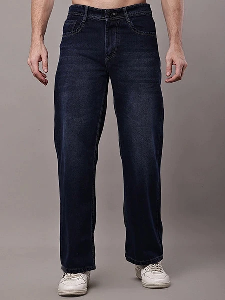 Deep Indigo Wide-leg Denim