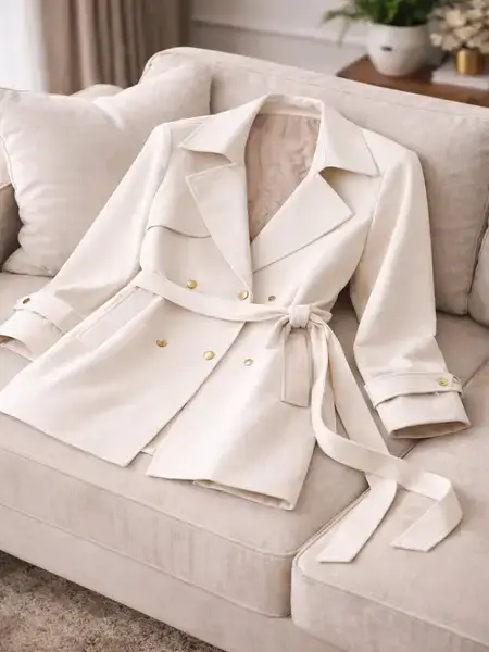 Lapel Collar Midi Overcoat