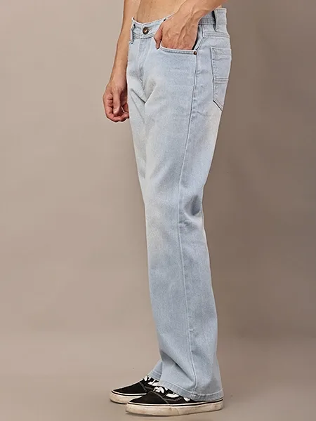 Ice Blue Washed Bootcut Jeans