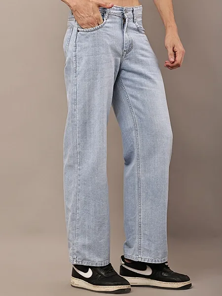 Sky Blue Wide Leg Jeans