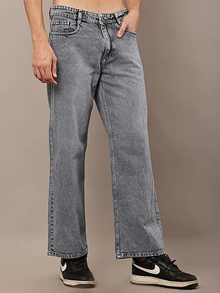 Slate Grey Wide Leg Denim