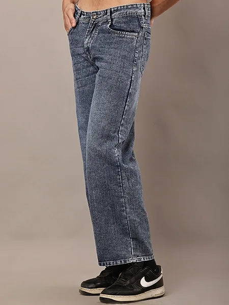 Stone Wash Black Denim Jeans